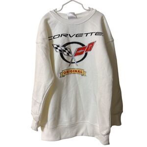 Nwt 6/7 Corvette White Sweatshirt with Logo